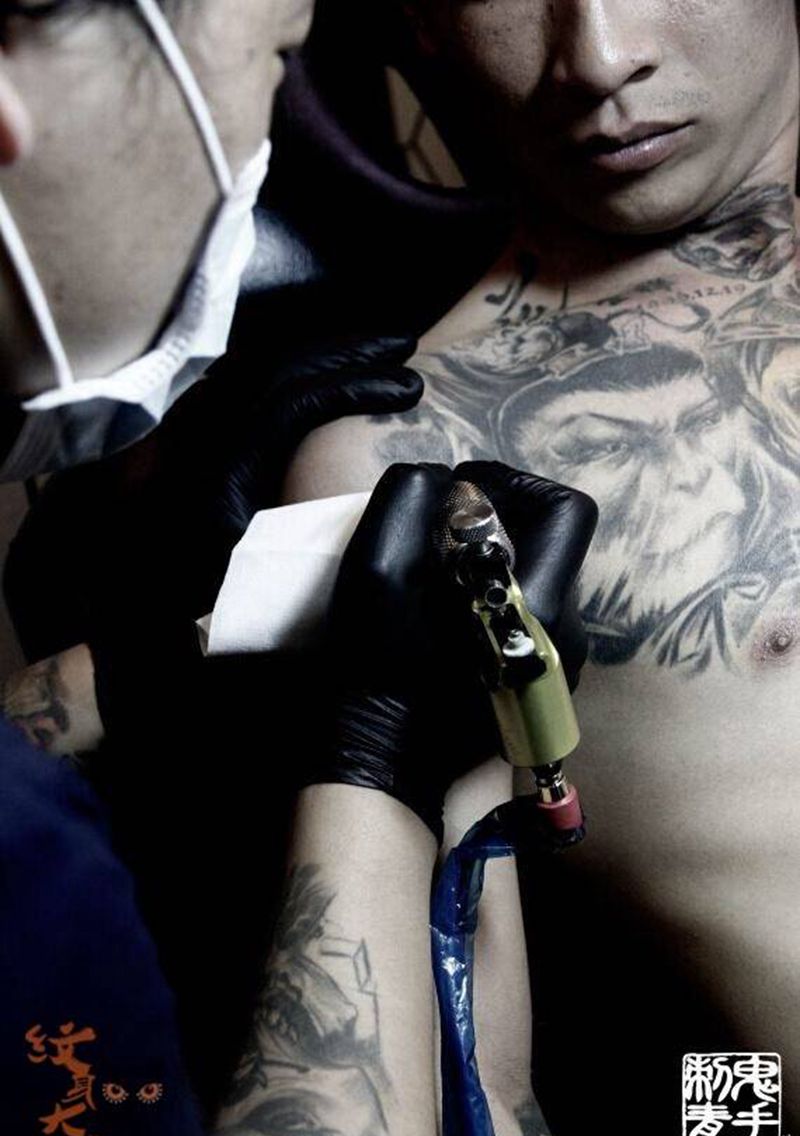 鬼手纹身作品纹身图片