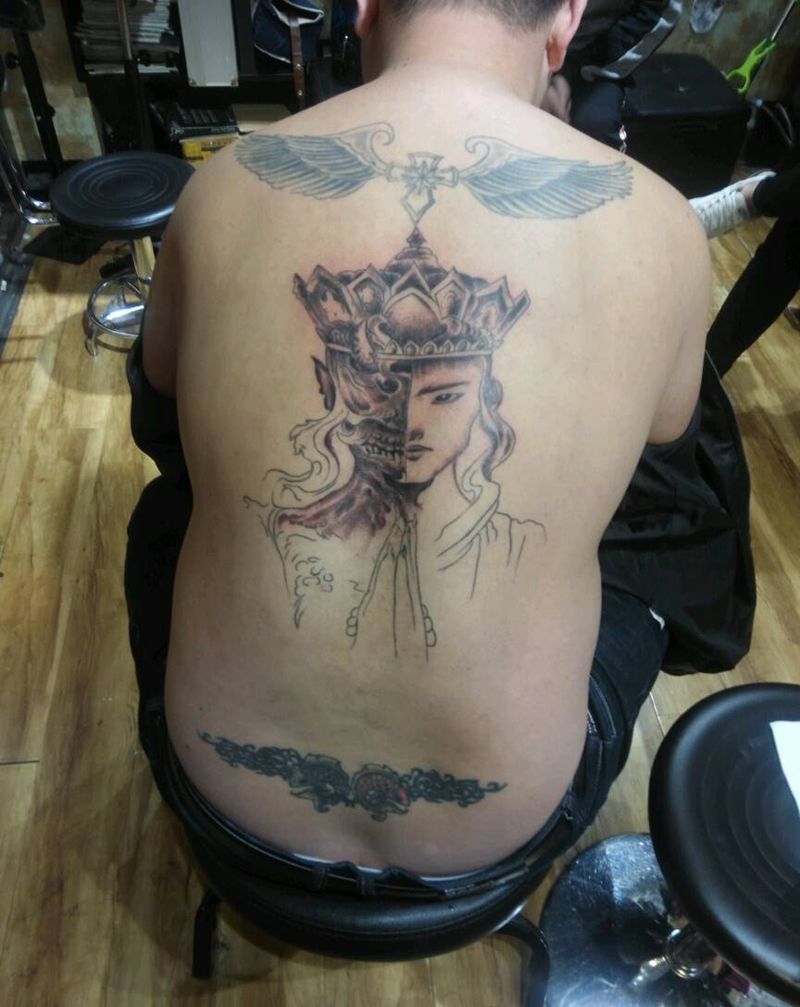 未完成纹身图片