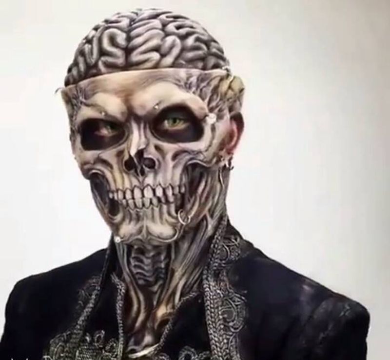 僵尸男孩纹身图片