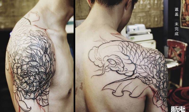 昆明鬼手纹身12.13作品鉴赏纹身图片_成品手部背部肩部胸部臀部脚部鬼手昆明纹身图案