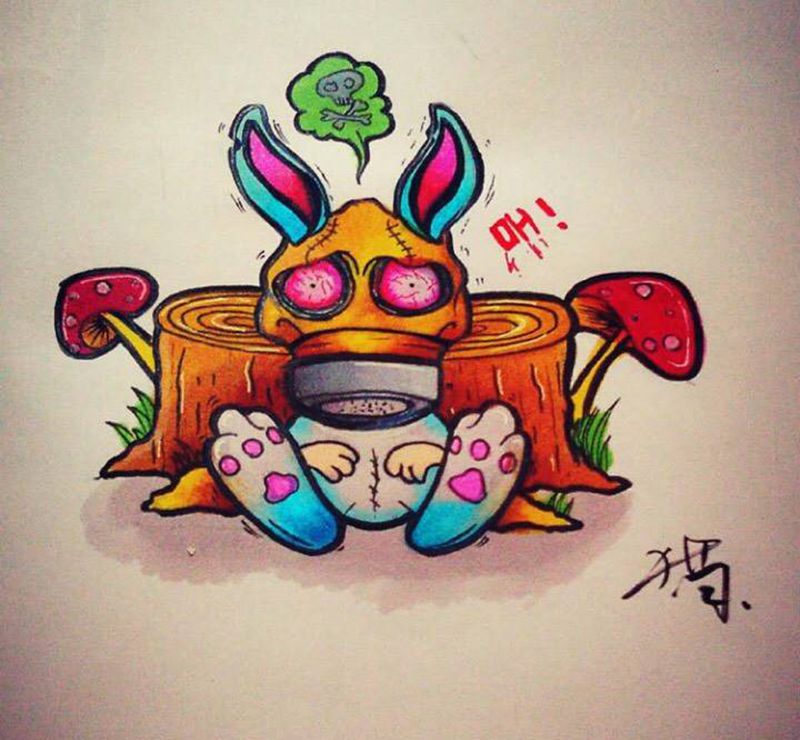 猫的稿纹身图片_手稿插画欧美纹身图案