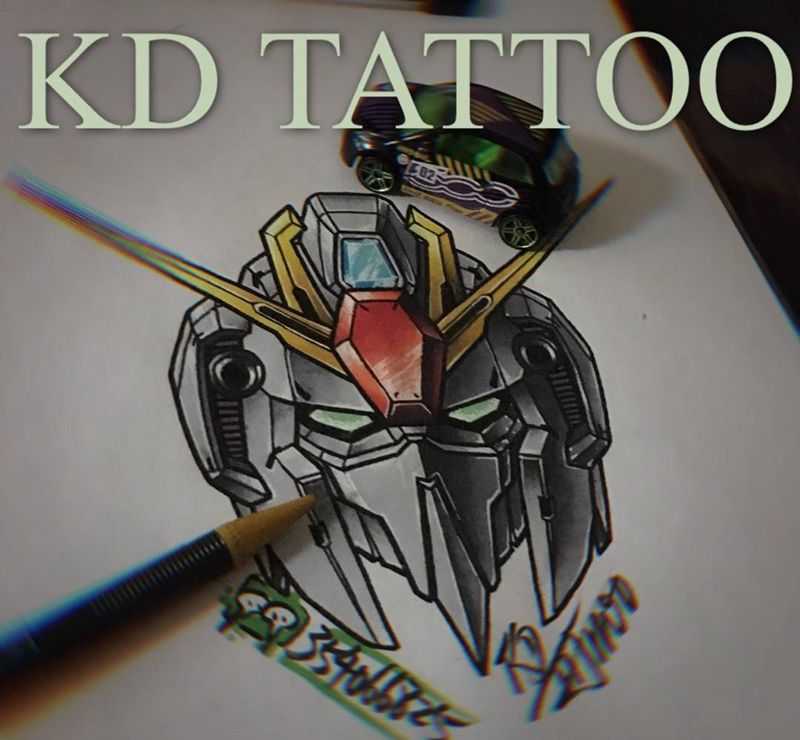 Z纹身图片_Old School高达纹身图案