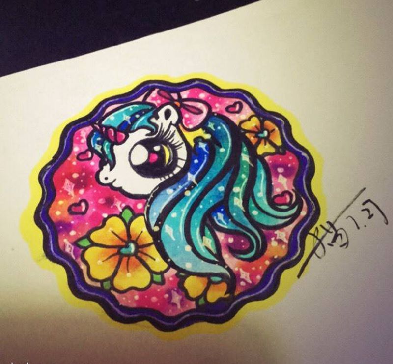 猫的手稿纹身图片_手稿插画欧美纹身图案