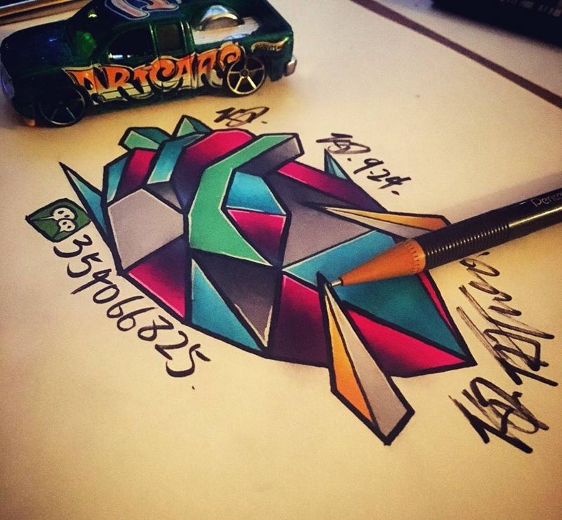 Old school纹身图片_手稿插画欧美纹身图案