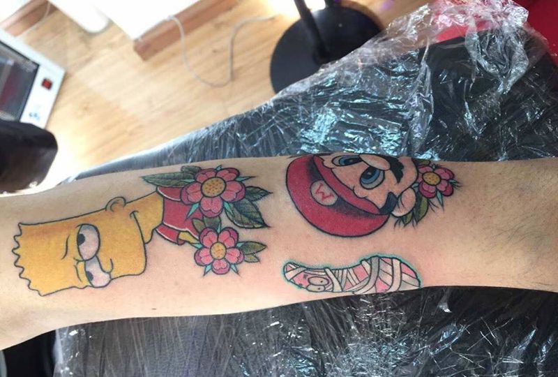 年初五 3个图 刺好纹身图片