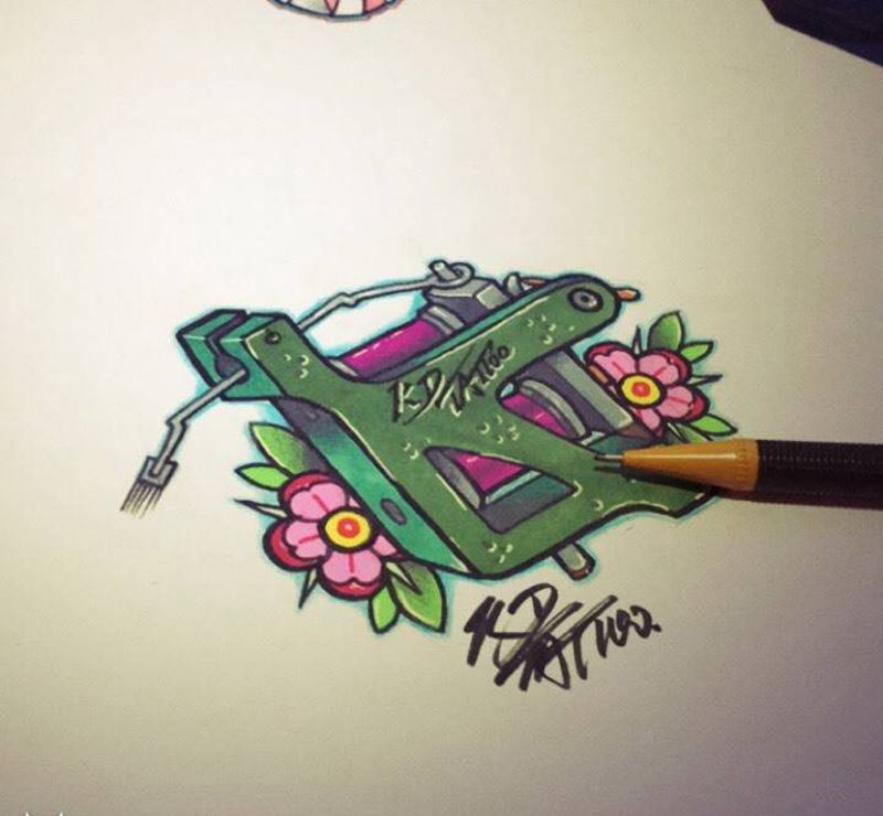 school手稿纹身图片_手稿插画欧美原创纹身图案