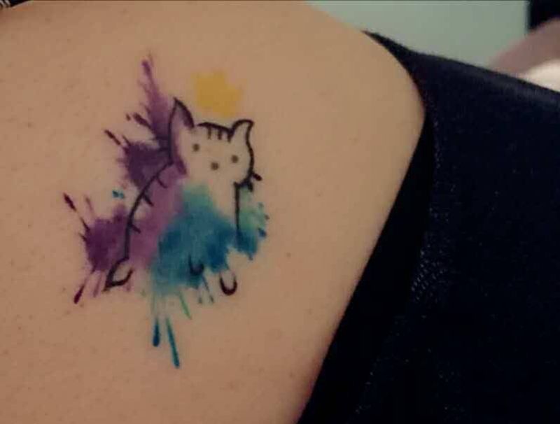 买家秀纹身图片_成品欧美清新纹身图案