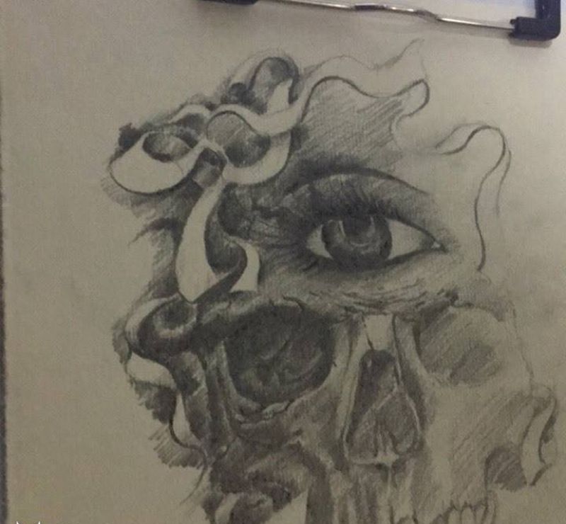 空间感纹身图片_手稿纹身图案