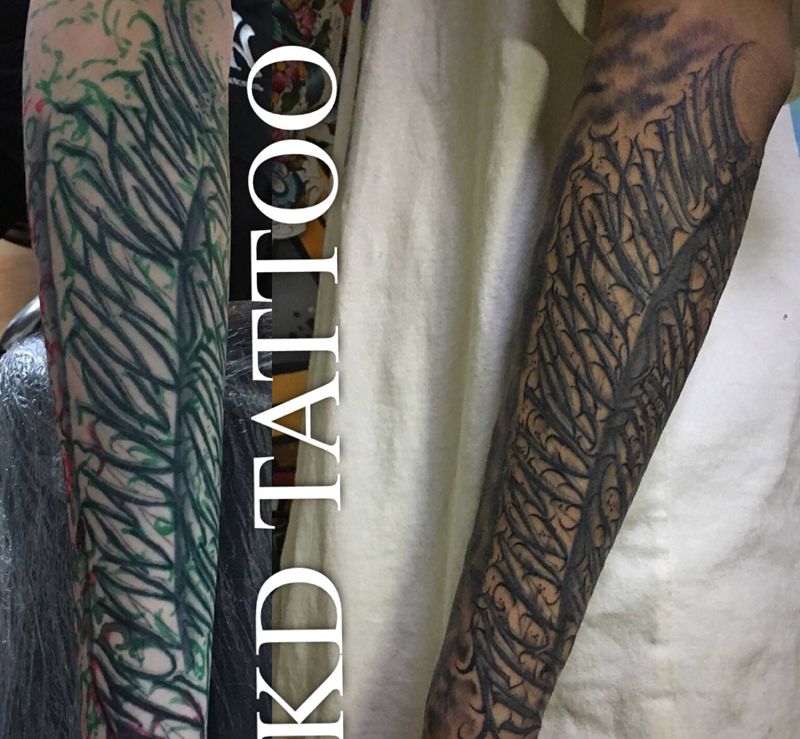 字体修改纹身图片_花体字修改遮盖纹身图案