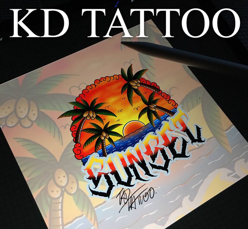 梦里纹身图片_Old SchoolNew School夏威夷纹身图案