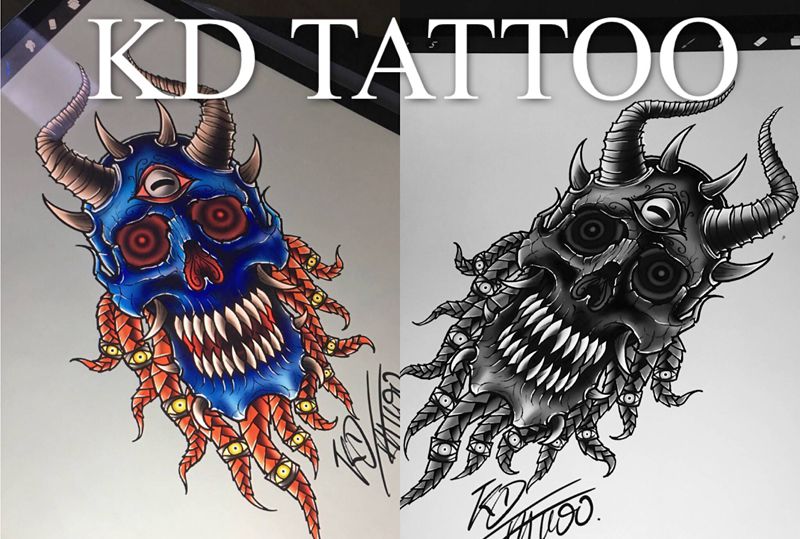 恶魔纹身图片_Old SchoolNew School纹身图案