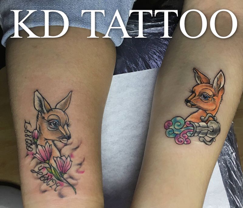 今天工作纹身图片_New SchoolOld School闺蜜纹身图案