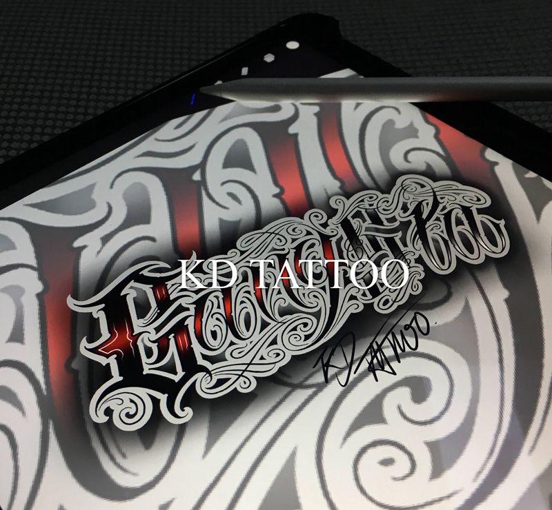 稿子纹身图片_手臂花体字纹身图案