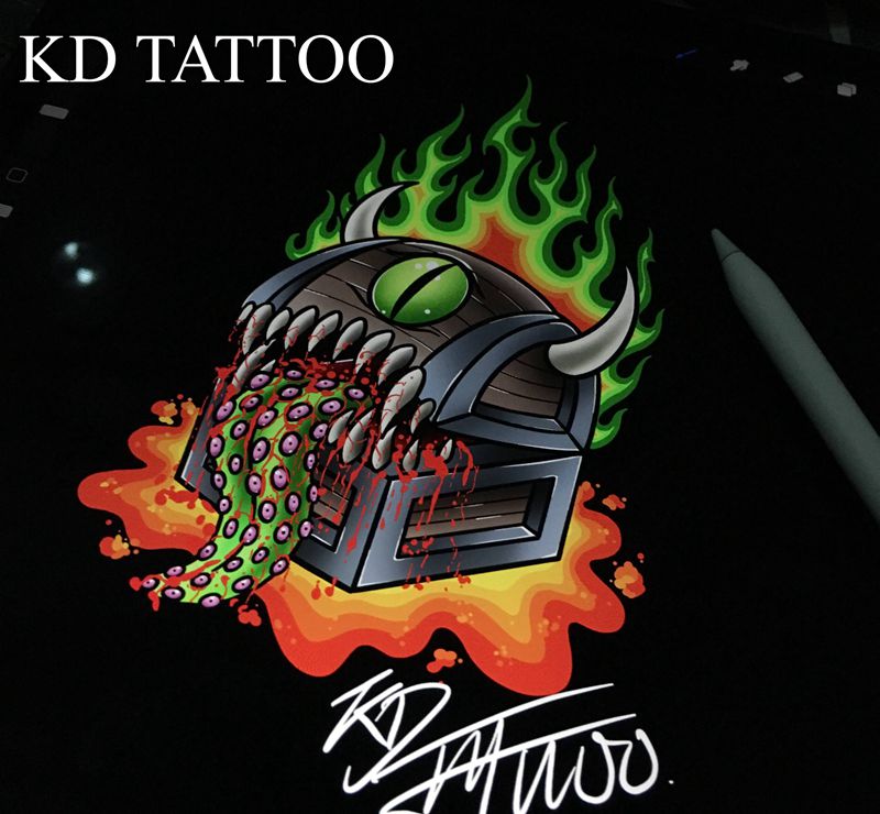 宝藏纹身图片_手臂Old SchoolNew School纹身图案