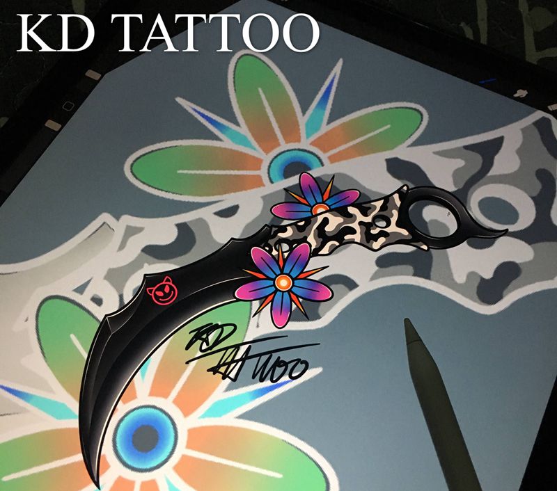 爪纹身图片_Old SchoolCSGO纹身图案