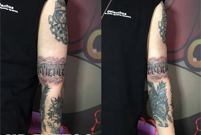 字纹身图片_花体字纹身图案