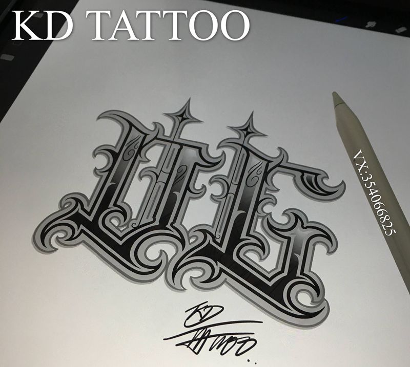 少出门 戴口罩纹身图片_花体字纹身图案