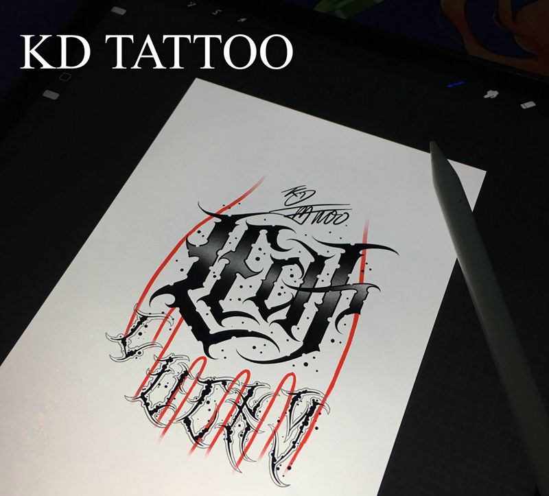 1纹身图片_花体字纹身图案