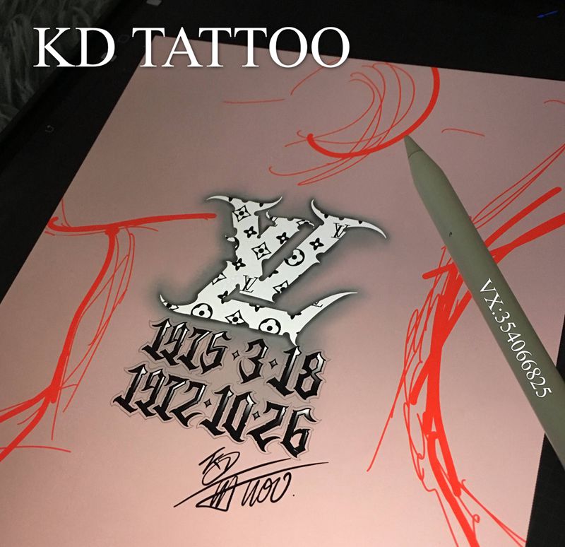 1纹身图片_花体字纹身图案