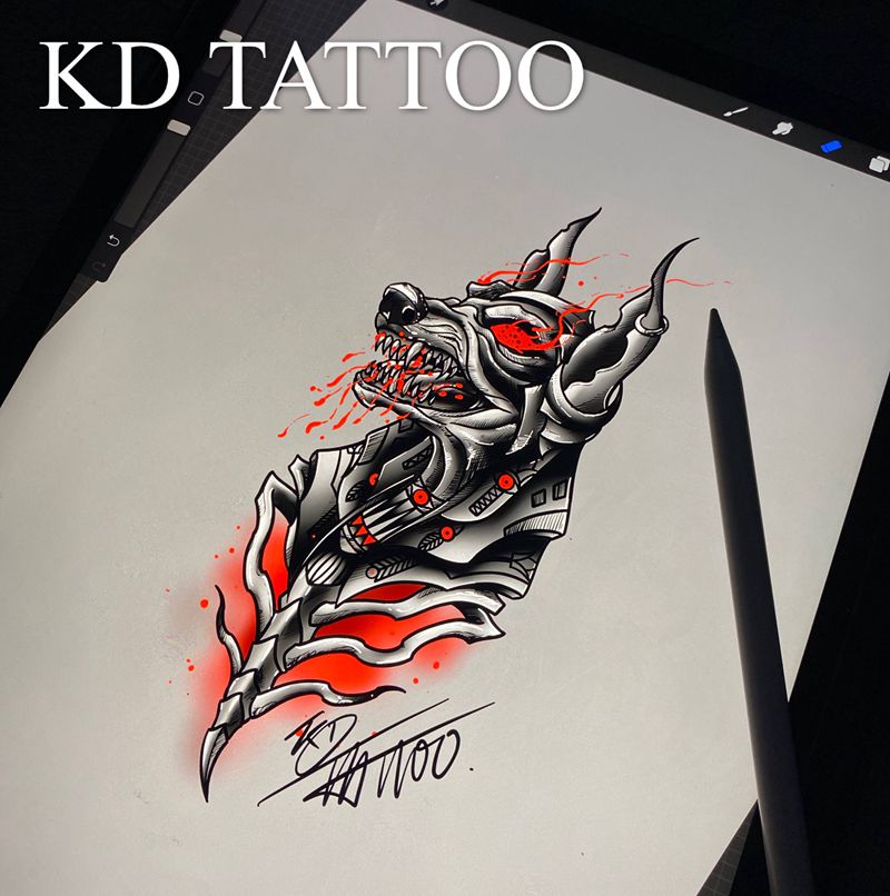 1纹身图片_Old School暗黑纹身图案