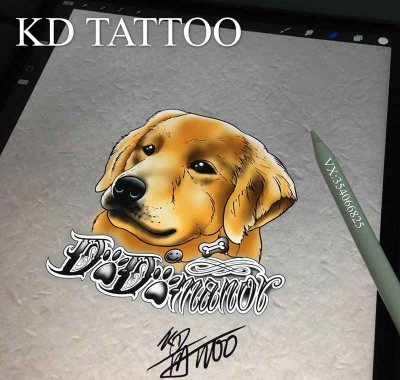 4纹身图片_Old School花体字纹身图案