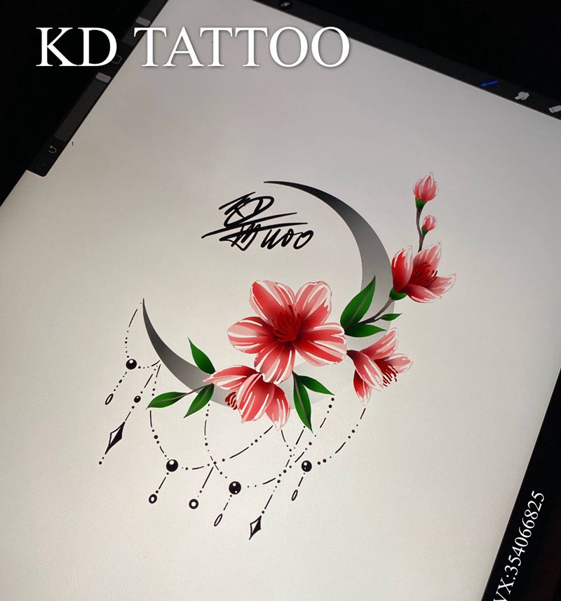 2纹身图片_水彩欧美写实纹身图案