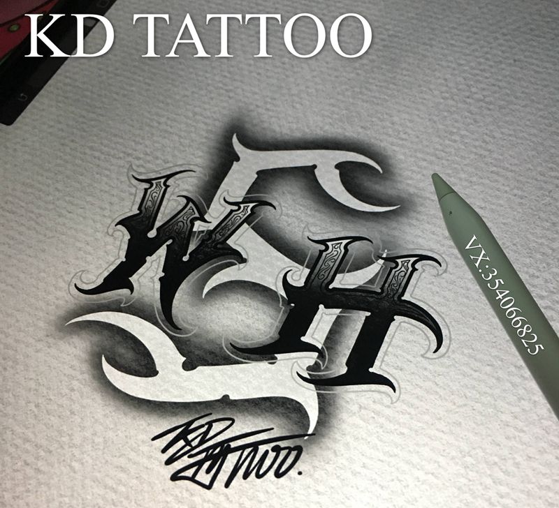 1纹身图片_花体字纹身图案