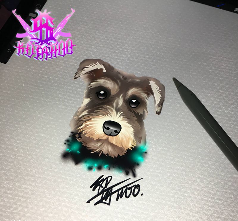 1纹身图片_雪纳瑞纹身图案