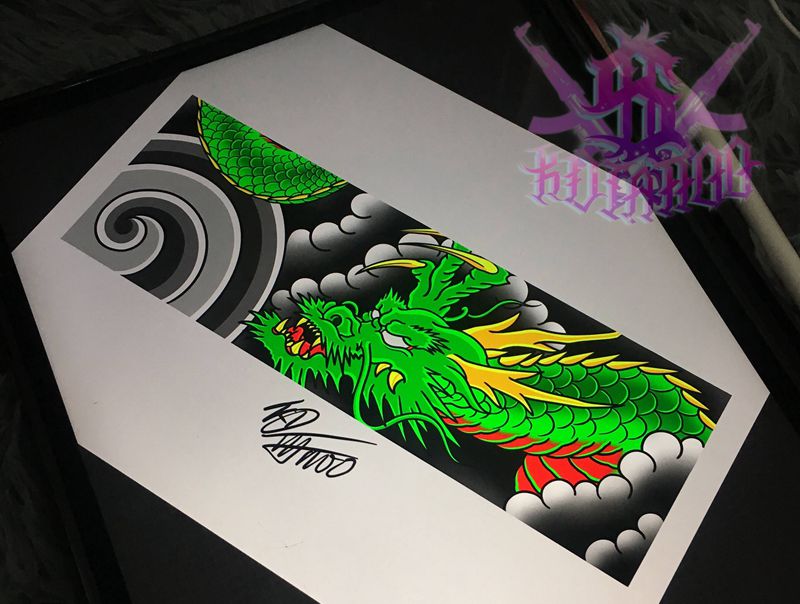 小青龙纹身图片_手臂脚部老传统新传统纹身图案