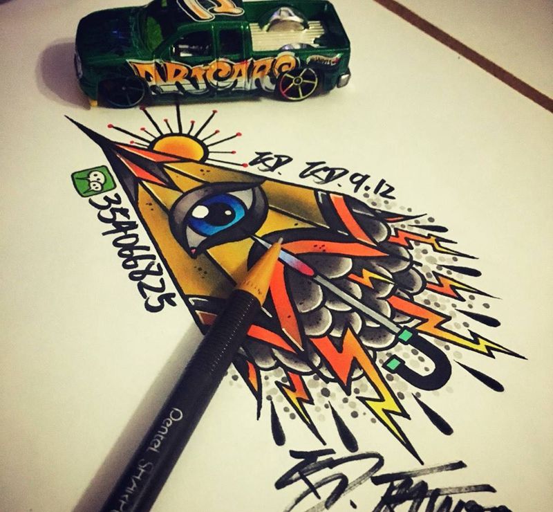 Old school纹身图片_手稿插画欧美纹身图案