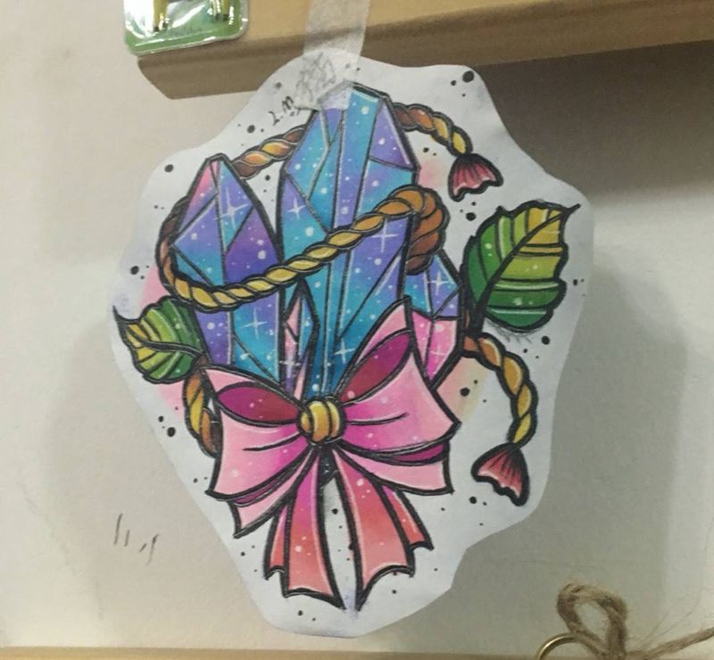 少女心纹身图片_成品手稿插画欧美手臂纹身图案