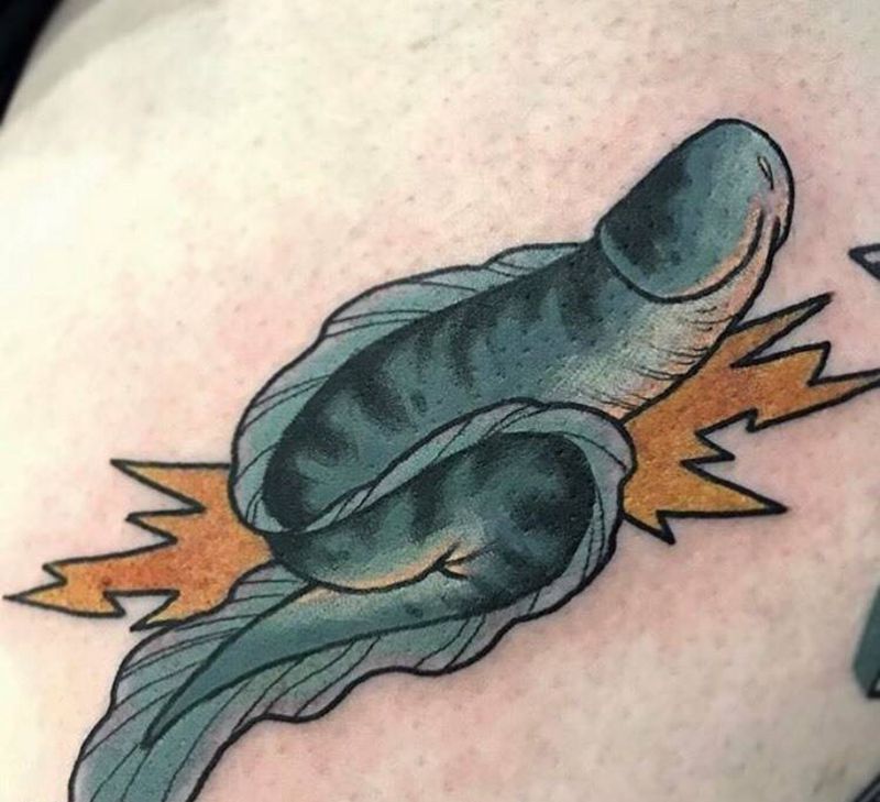 皮皮鳝纹身图片_成品欧美纹身图案