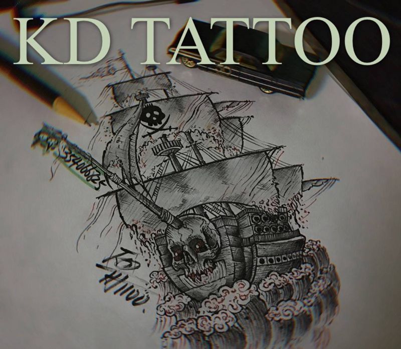 海盗纹身图片_Old School海盗纹身图案