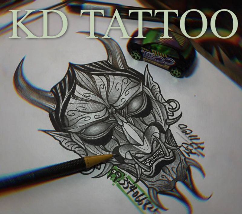 鬼纹身图片_Old School纹身图案