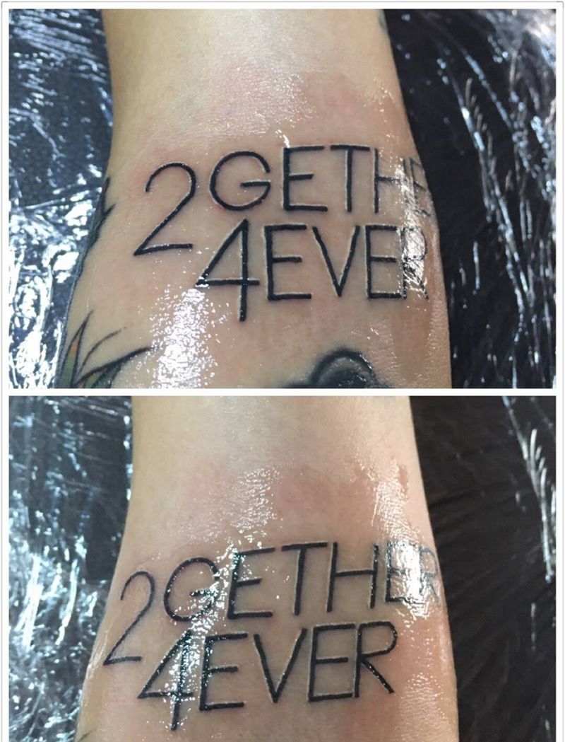 今天小字母纹身图片_成品手臂欧美字符清新纹身图案