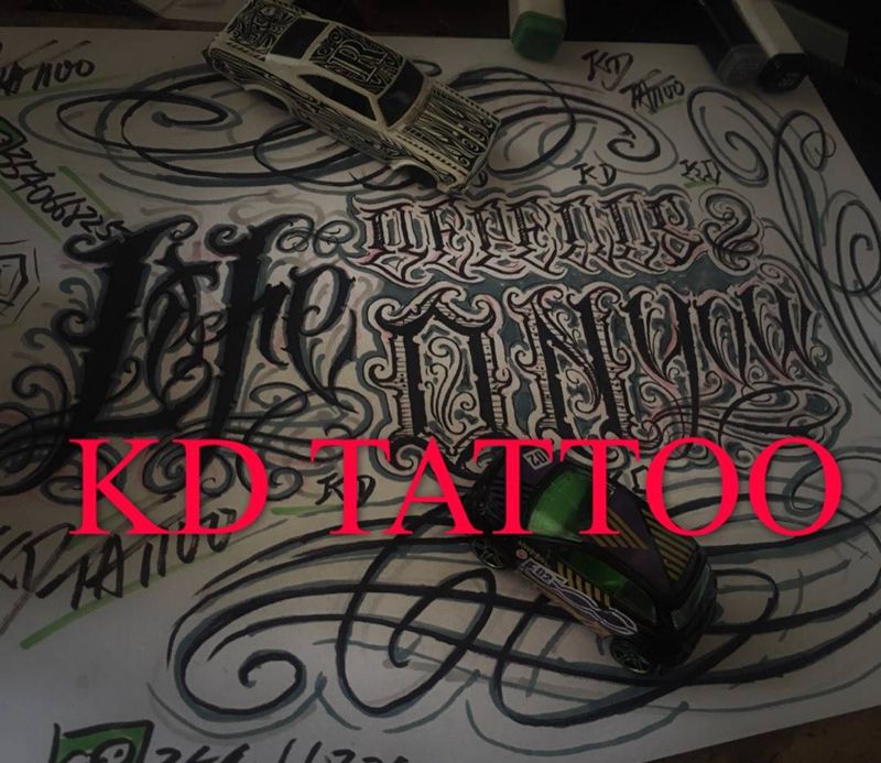 练习纹身图片_成品插画手稿欧美字符奇卡诺匪气花体字纹身图案