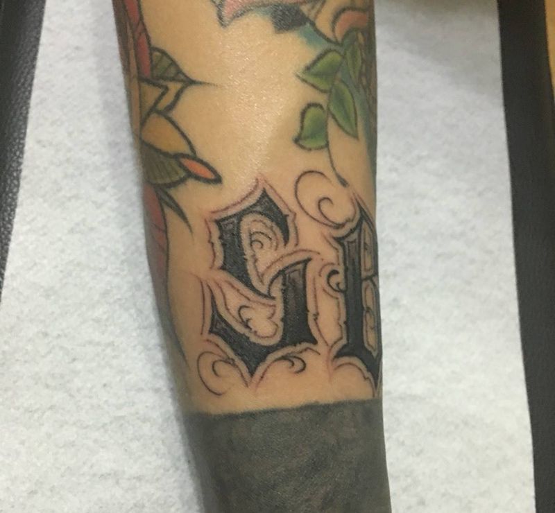 今天的设计制作纹身图片_成品手稿欧美字符纹身图案