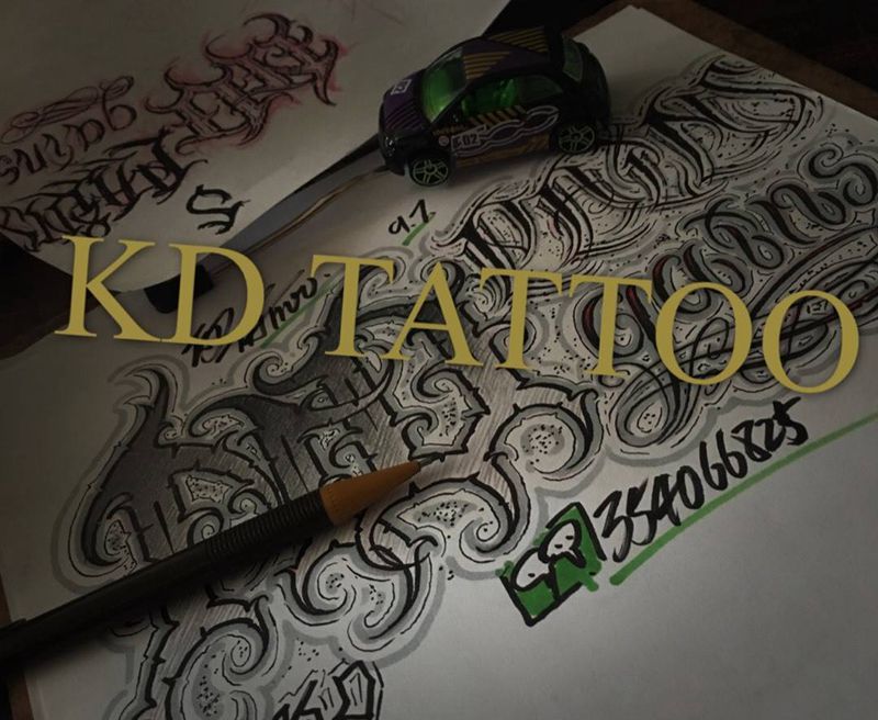 练习纹身图片_成品手稿插画欧美字符奇卡诺花体字匪气纹身图案