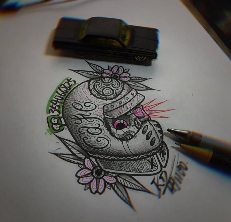 Cafe纹身图片_Old School纹身图案