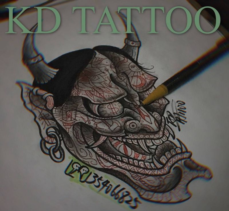 大般若纹身图片_Old School纹身图案