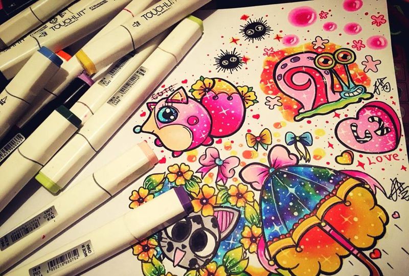 new school手稿@猫纹身图片_手稿插画欧美动物贴纸纹身图案