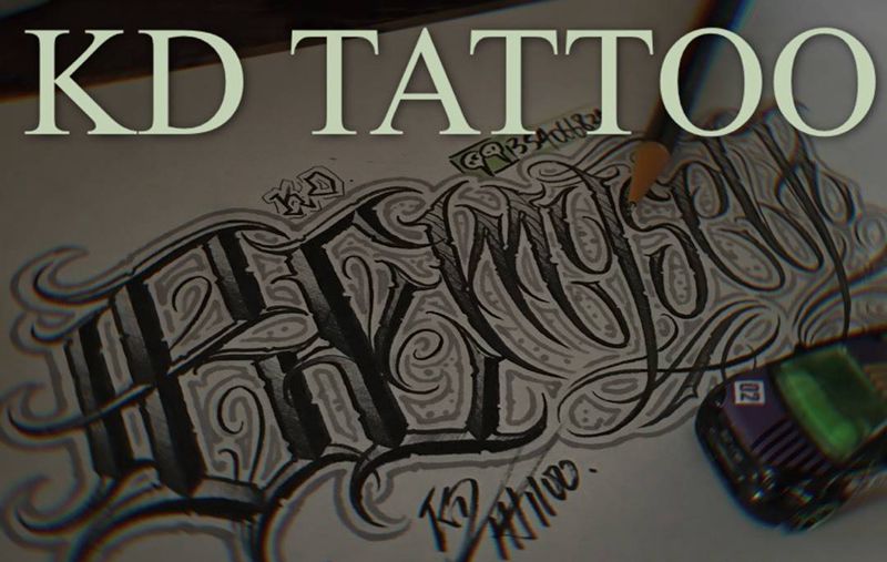 稿子纹身图片_花体字纹身图案