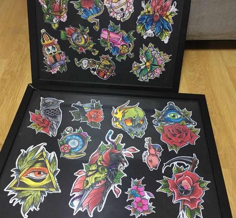 old school纹身图片_手稿插画欧美纹身图案