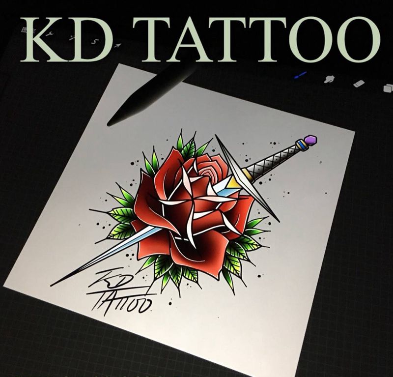 pro第一图纹身图片_Old School纹身图案