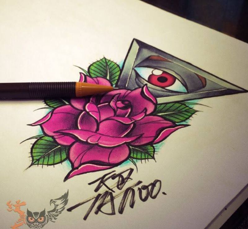 今天的手稿纹身图片_手稿插画手臂腿部颈部欧美贴纸几何字符原创纹身图案