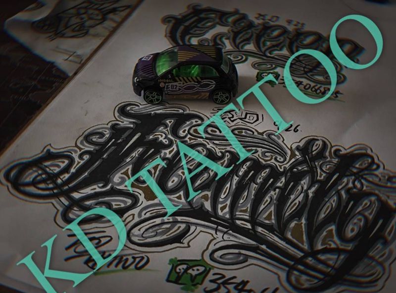 练习纹身图片_花体字奇卡诺字体纹身图案