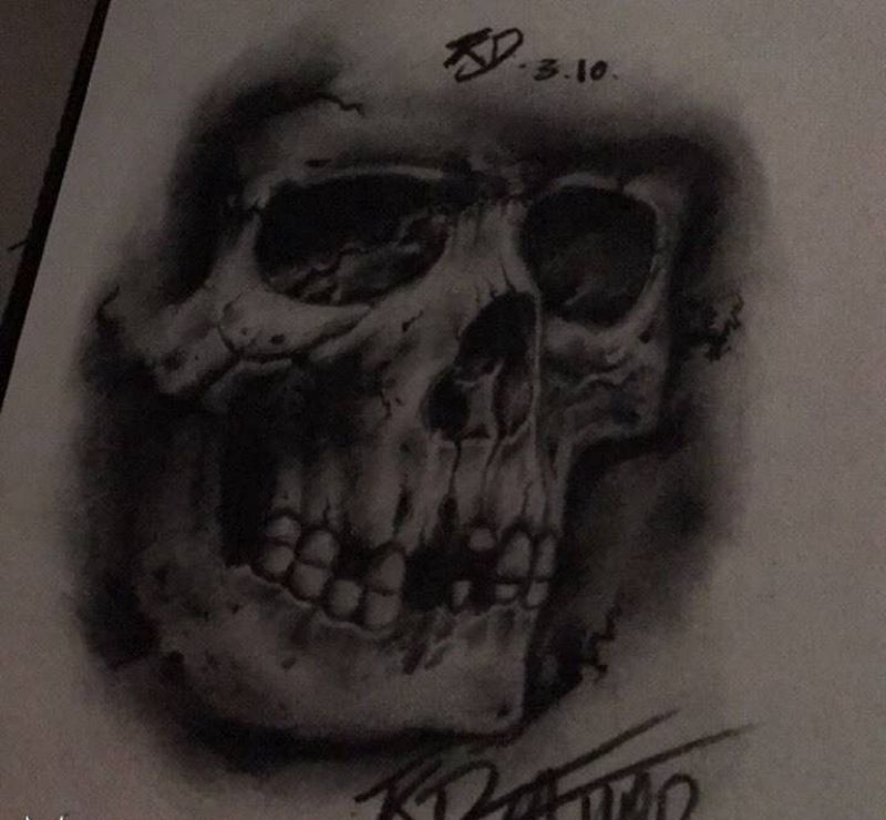 暗黑写实手稿@KD纹身图片_手稿插画欧美写实纹身图案