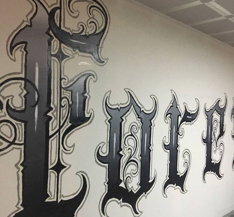 墙壁字体纹身图片_成品插画欧美字符奇卡诺纹身图案