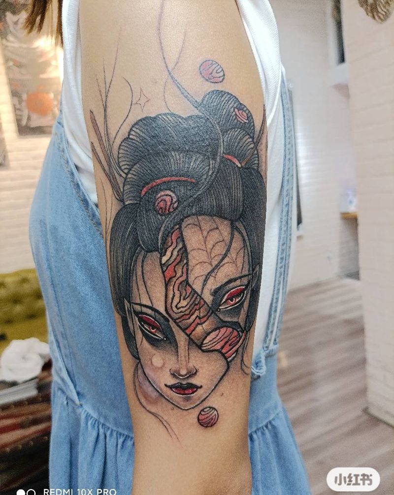 遮盖效果纹身图片_臀部新传统纹身图案