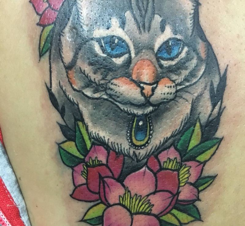 今天作品纹身图片_成品欧美植物背部肩部纹身图案